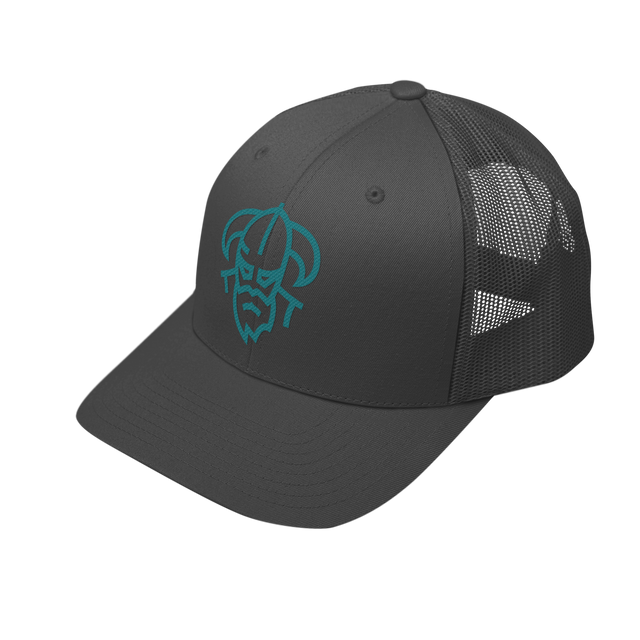 ODIN® Logo Dark Grey Mesh Snapback Trucker Cap