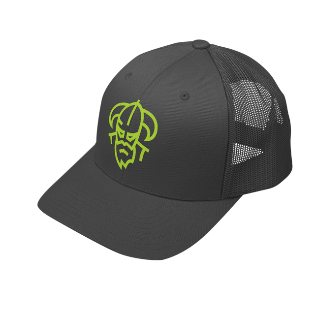 ODIN® Logo Dark Grey Mesh Snapback Trucker Cap